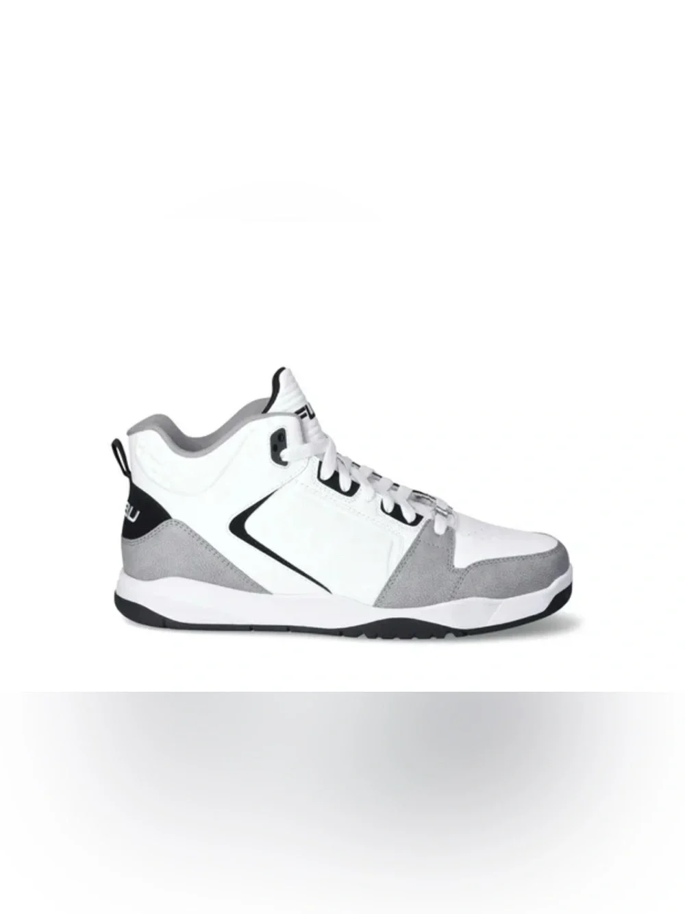 FUBU White and Gray Retro Court Sneakers - Picture 3 of 12
